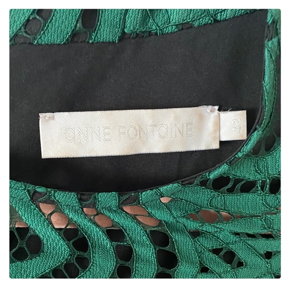 ANNE FONTAINE LACE FLARE 3/4 LENGTH SLEEVE DRESS - Picture 4 of 4